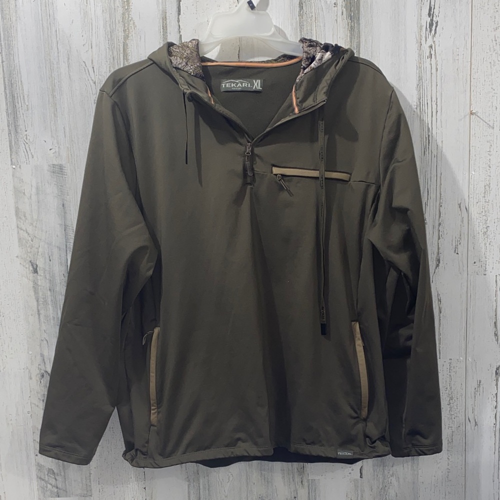 0801 Takari Olive Hooded Pullover Jacket